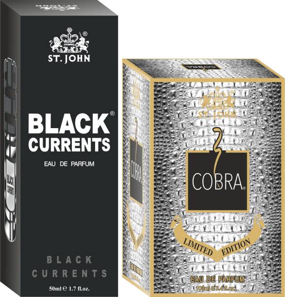 ST-JOHN Cobra Limited Edition 100ml & Black Current 50ml Body Perfume Combo Gift Pack Eau de Parfum  -  150 ml