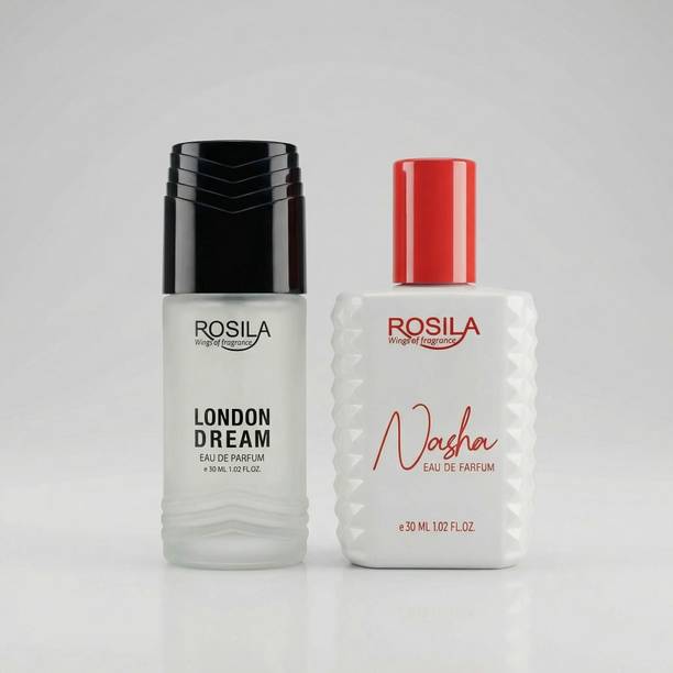 ROSILA London Dream & Nasha Red Long Lasting Perfume 30ml*2 - Lavender & Cinnamon Notes Eau de Parfum  -  60 ml
