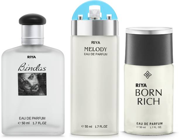 RIYA Bindas & Melody Sea Green & Born Rich Eau De Perfume Pack Of 3 50 ML Each Eau de Parfum  -  150 ml