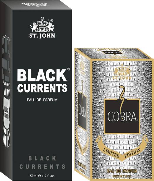ST-JOHN Cobra Limited Edition 60ml & Black Current 50ml Body Perfume Combo Gift Pack Eau de Parfum  -  110 ml