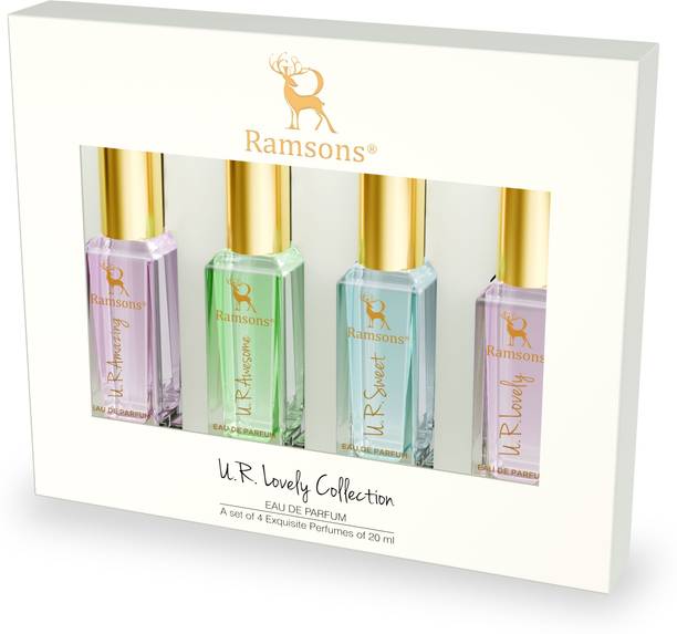 RAMSONS U. R. Lovely Exquisite Perfume Giftset Pack of 4 (20ml x 4) Eau de Parfum  -  80 ml