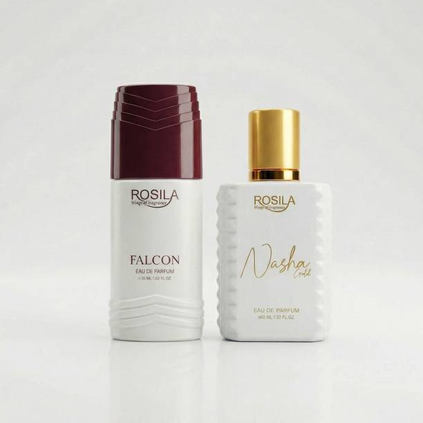 ROSILA Falcon & Nasha gold Long Lasting Perfume 30ml*2- Bergamot & Sweet Vanilla Notes Eau de Parfum - 60 ml