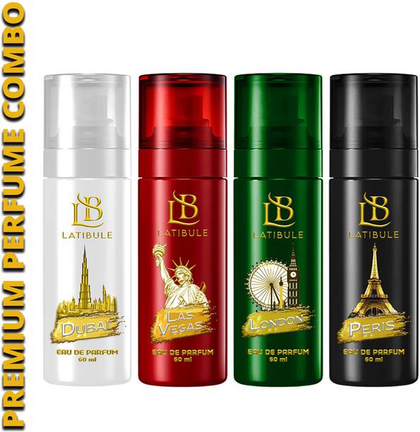 Latibule Luxury Parfum|Iconic Collection Lasvegas+Dubai+Peris+London Combo Eau de Parfum  -  240 ml
