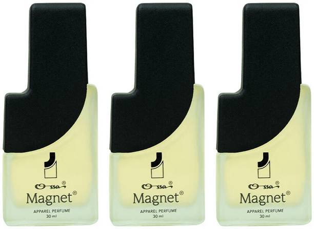 OSSA Magnet Apparel Perfume 30ml Pack of 3 With Musky And Ambery Notes Long Lasting Eau de Parfum  -  90 ml