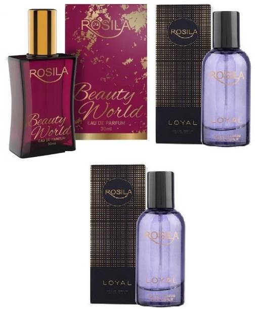 Rosila 1 BEAUTY WORLD & 2 LOYAL PERFUME, 30ML EACH, PACK OF 3. Eau de Parfum  -  90 ml