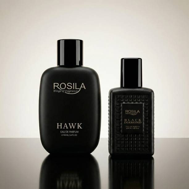 ROSILA Hawk 100ml & Black Diamond 30ml Perfume-Premium & Long Lasting Scent Combo of 2 Eau de Parfum  -  130 ml