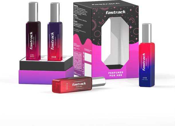 फास्ट्रैक Perfume Gift Set for Women 4x20ml | Floral & Fruity|Long Lasting Fragrances-80ml Eau de Parfum  -  80 ml