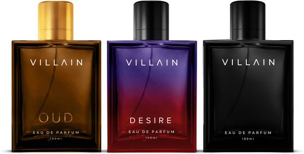 VILLAIN Classic,Desire,Oud Perfume Pack of 3 Eau de Parfum  -  300 ml