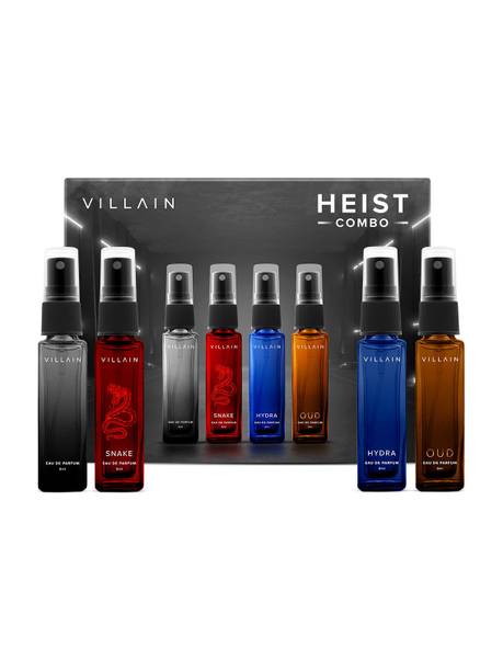 VILLAIN Heist Combo - 4 x 8ml | Premium Perfume Gift Set| Long Lasting Fragrance Eau de Parfum  -  32 ml