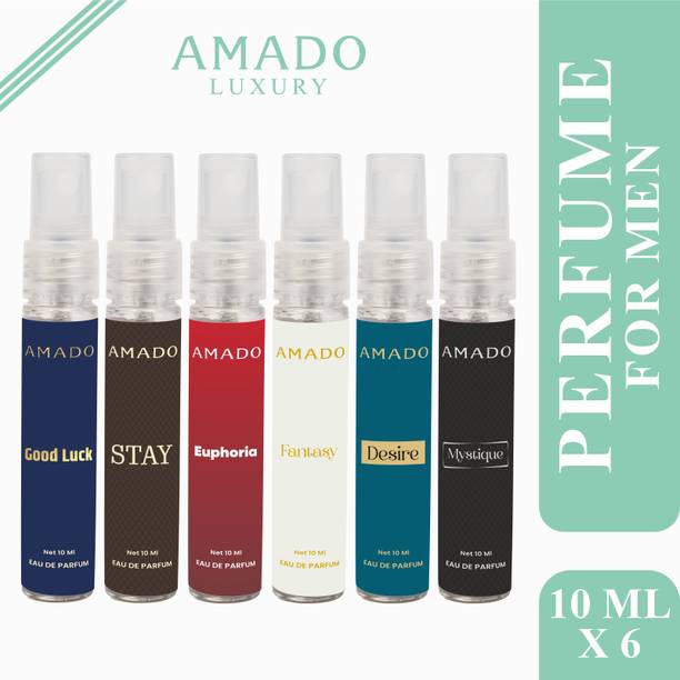 Amado Long-Lasting Perfume Set - 6 x 10ml Bottles | Elegant Fragrance Combo Eau de Parfum  -  60 ml