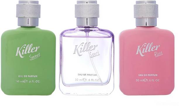 KILLER Sweet, Spark, Rose All-Day Freshness Long Lasting Fragrance (50ml × 3) Eau de Parfum  -  150 ml
