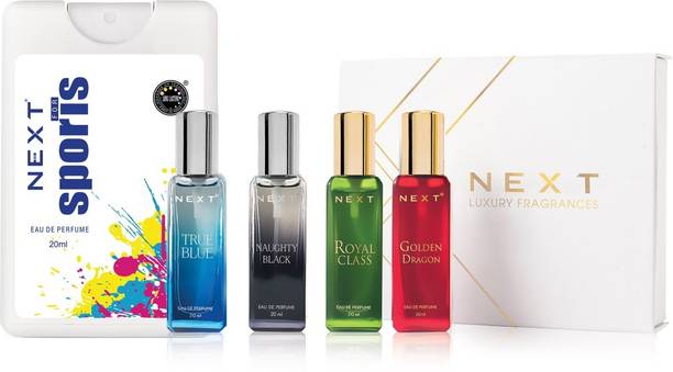 NEXT Discovery Mini Perfume Gift Set (4x20 ml) and Sports Pocket Perfumes (20ml Each) Eau de Parfum  -  100 ml