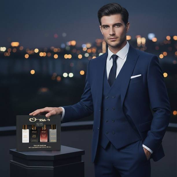 OSSA Perfumes Gift Set For Him - OssaWhite, Autumn, Touch Oud, OssaBlack (Pack of 4) Eau de Parfum  -  80 ml