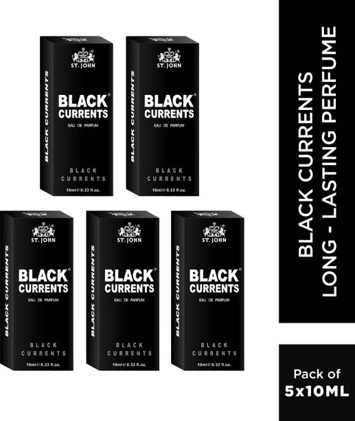 ST-JOHN Black Current Fragrance 10ml Pocket Friendly Long Lasting Fragrance Pack of 5 Eau de Parfum  -  50 ml