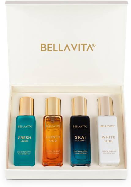 Bella vita organic Luxury Unisex Perfume Gift Set - 4x20 ML Eau de Parfum  -  80 ml