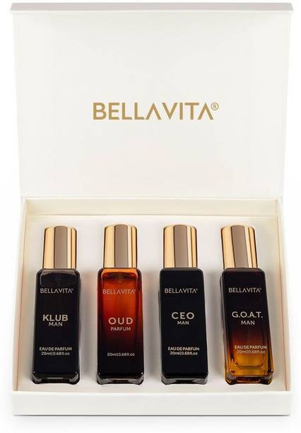 BELLAVITA Gift Set 4x20 ml Luxury Scent with Long Lasting Fragrance Perfume  -  80 ml
