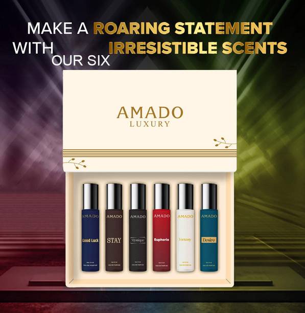 Amado FEEL FRESH LONG LASTING PERFUME PACK OF SIX PREMIUM FRAGRANCES Eau de Parfum  -  60 ml
