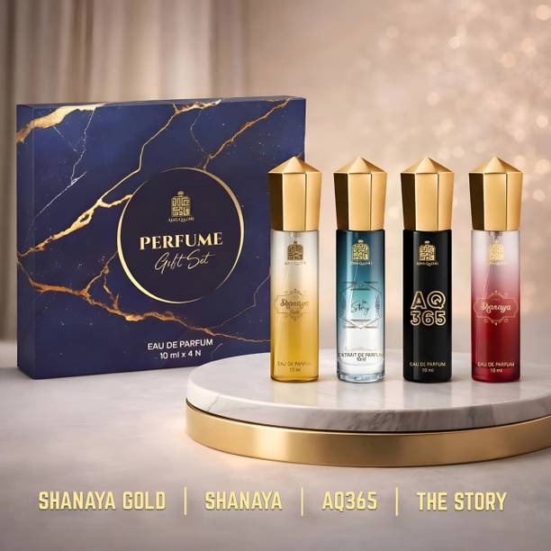 Adilqadri Perfume Gift Set | French Fruity & Woody Notes | Long Lasting Gift Set 10mlx4 Eau de Parfum  -  40 ml