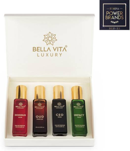 Bella vita organic Mens Perfume Gift Set 4x20 ml Perfum...
