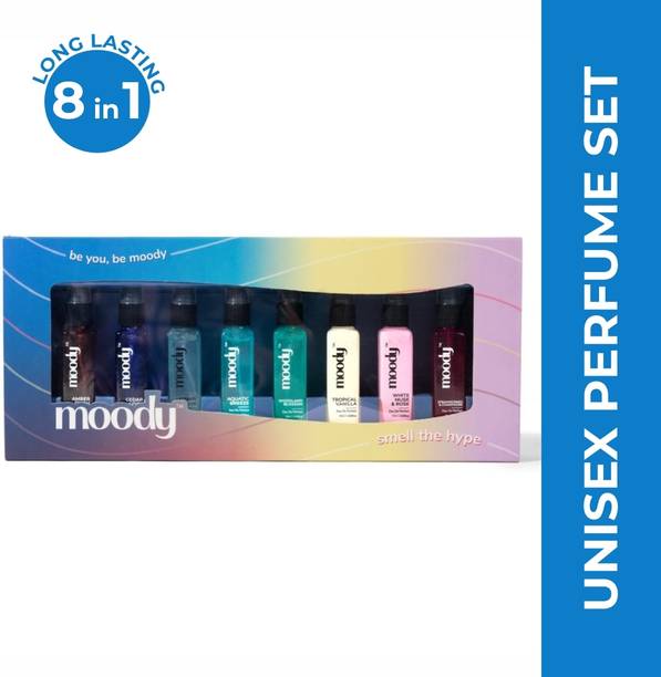 मूडी Premium Perfume Gift set of 8 in 1 fragrances Eau de Parfum  -  80 ml
