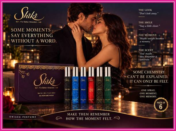SHIKI Luxury Floral Fragrance Combo 6 Bottle Combo 10 ml Each Date Night Eau de Parfum - 60 ml