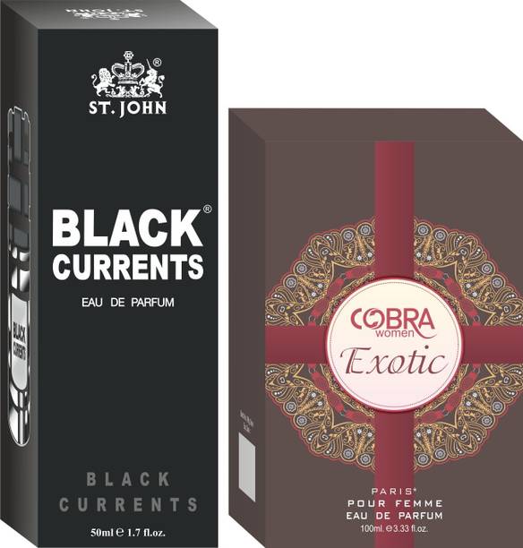 ST-JOHN Cobra Exotic 100ml & Black Current 50ml Body Perfume Combo Gift Pack Eau de Parfum  -  150 ml