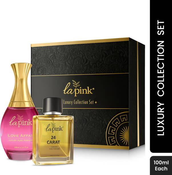 La Pink Love Affair & 24 Carat Pure Perfume Gift Set Luxury Long Lasting - 100ml each Perfume  -  100 ml