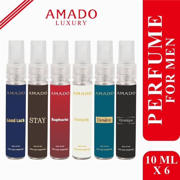 Amado 6-Piece Perfume Set - 10ml Bottles | Uplifting Long-Lasting Scents Eau de Parfum  -  60 ml