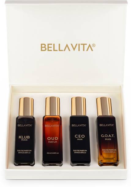 Bella vita organic Gift Set 4x20 ml Luxury Scent with Long Lasting Fragrance Perfume  -  80 ml