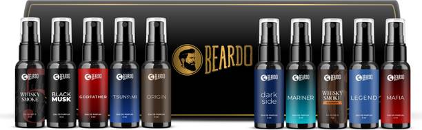 BEARDO Perfume Trial Kit | Gift Set for Men | Long Lasting Fragrances | 10 x 5 ml Eau de Parfum  -  50 ml
