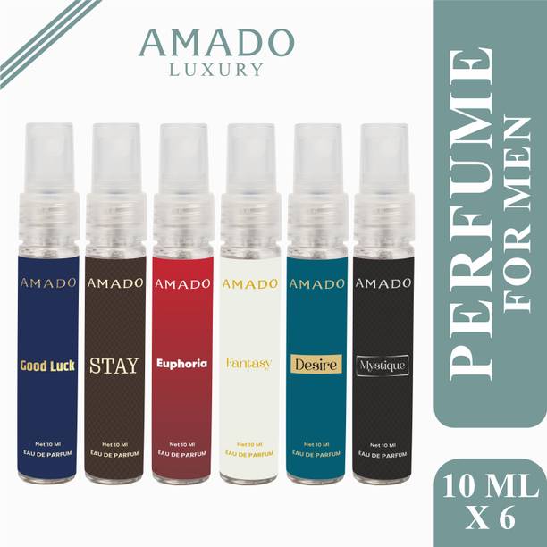 Amado Luxury Perfume Gift Set - 6 x 10ml Bottles | Captivating Fragrance Eau de Parfum  -  60 ml