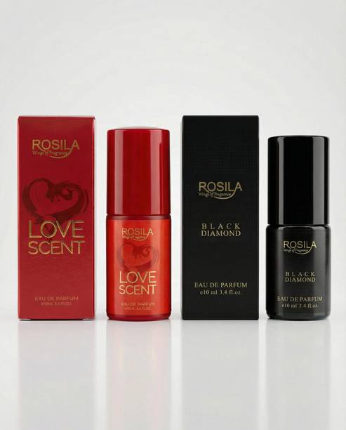 ROSILA Love Scent & Black Diamond Long Lasting Eau De Parfum Spray Combo (Combo of 2) Eau de Parfum - 20 ml