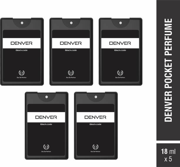 डेनवर Black Code Pocket Perfume Combo Set Of 5 X 18 ml Perfume  -  90 ml