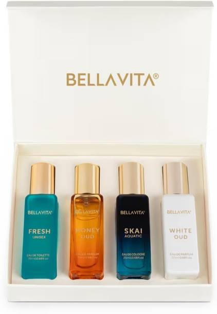 Bellavita Luxury UNISEX PERFUME GIFT SET 20 ML EACH Eau de Parfum  -  80 ml