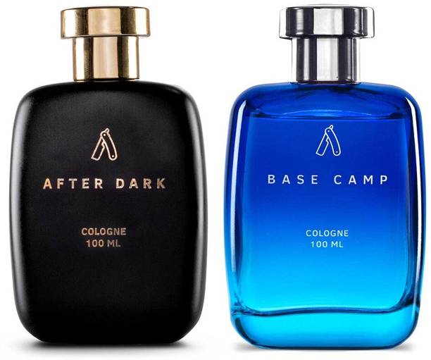 USTRAA After Dark Cologne - 100 ml & Base Camp Cologne - 100 ml - Perfume for Men Eau de Cologne  -  200 ml