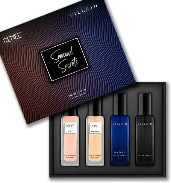 Renee x Villain Sensual Secrets Eau De Parfum Combo, Long Lasting Premium EDP Perfume Eau de Parfum  -  80 ml