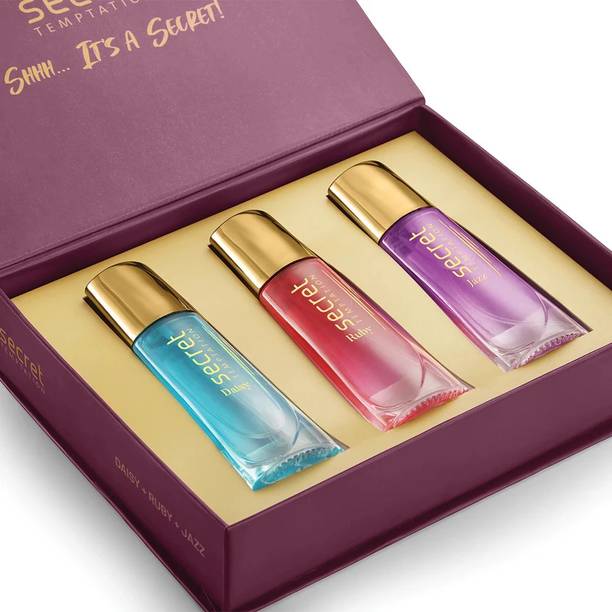 Secret Temptation Fragrance Gift Set With Ruby, Daisy, & Jazz (30ml each) Long Lasting Eau de Parfum  -  90 ml