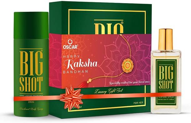 OSCAR Luxury Bigshot Deo & Perfume Gift Set (Eros)|Skin Friendly (Pack of 2) Eau de Parfum  -  200 ml