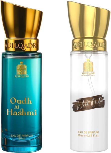 Adilqadri Oudh Al Hashmi & White Oudh Perfume Combo | For Men & Women 2x20ML |Long Lasting Eau de Parfum  -  40 ml