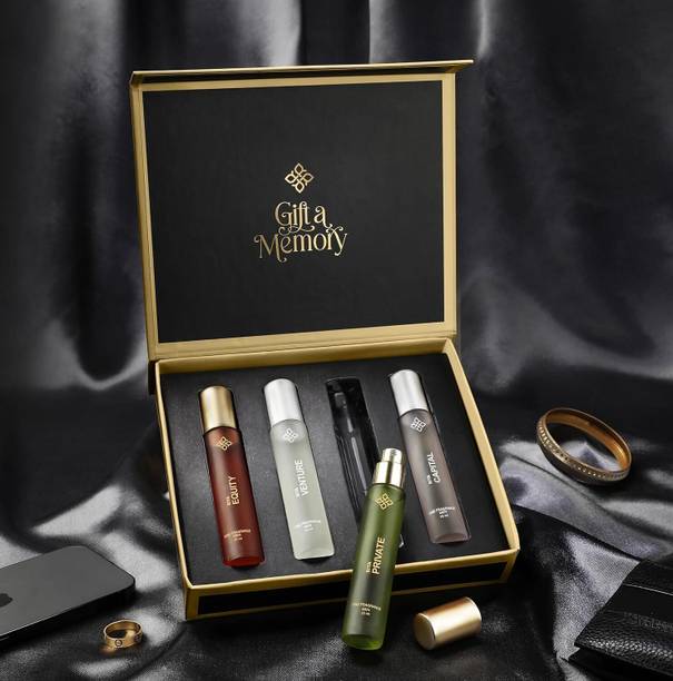 RIYA Gift A Memory Men Premium Valentine Gift Set (4N X 15 ML) Eau de Parfum  -  60 ml