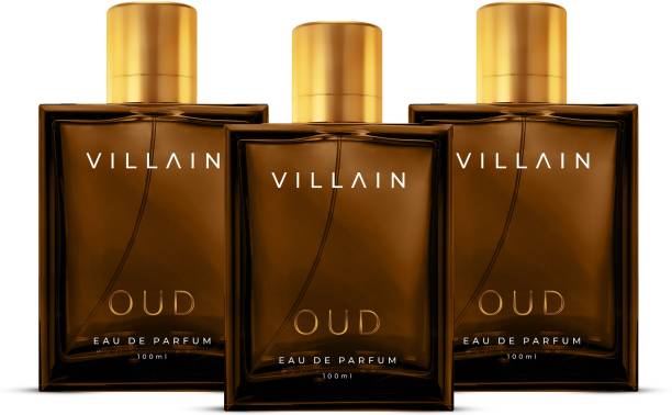 VILLAIN OUD EDP Perfume for Men | Long Lasting Fragrance | Pack of 3 (100 ml) Eau de Parfum  -  300 ml