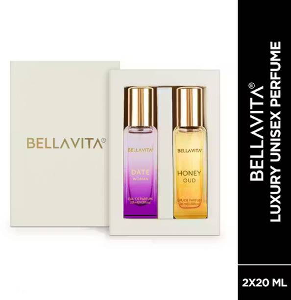 BELLAVITA Luxury DATE Woman + HONEY OUD Unisex Perfume Combo for Men and Women 4