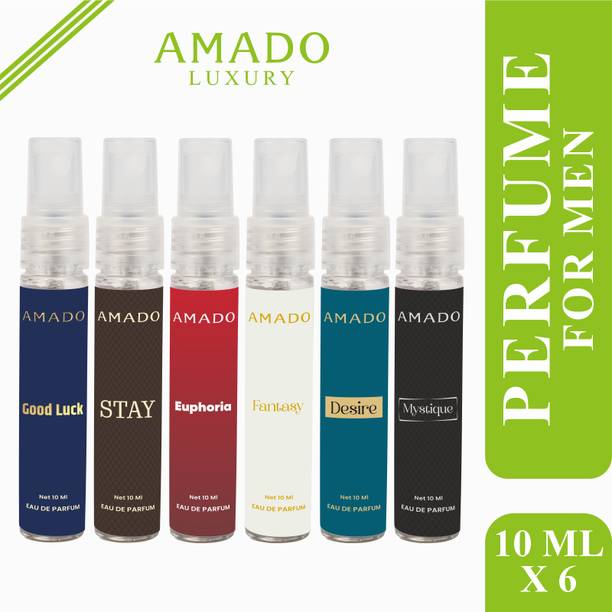 Amado Pack of 6 Designer Perfumes - 10ml Each | Exquisite Scents Collection Eau de Parfum  -  60 ml