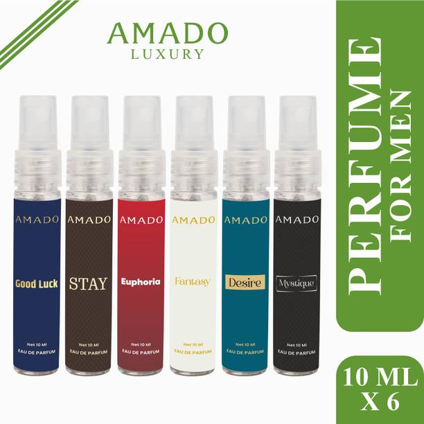 Amado 6 x 10ml Perfumes for Women & Men | All-Day Fragrance Combo Eau de Parfum  -  60 ml