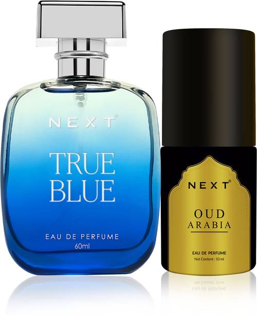 NEXT True Blue Perfume 60ml & Oudh Arabia 10ml (Pack of 2) Long Lasting Eau de Parfum  -  70 ml