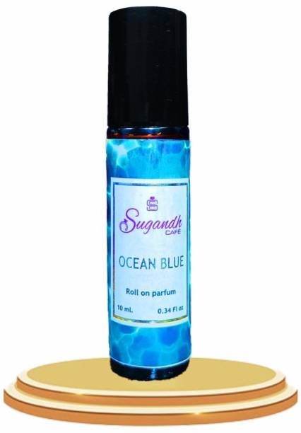 Sugandh Cafe Ocean Blue Long Lasting Fragrance Roll On Perfume  -  10 ml