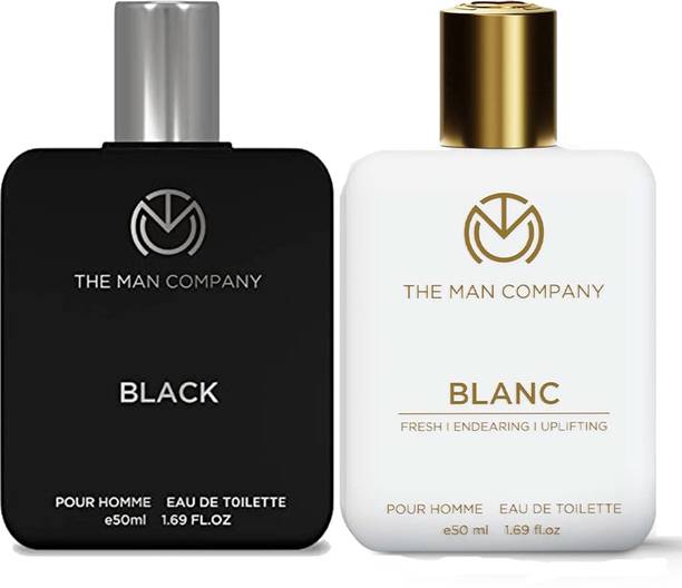 THE MAN COMPANY Blanc EDT (50ml) & Black EDT (50ml) Long Lasting Perfume Gift Set Eau de Toilette  -  100 ml