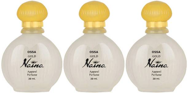 OSSA Gold Naina EDP Perfume 30ml Pack of 3 With Musky And Ambery Notes Long Lasting Eau de Parfum  -  90 ml