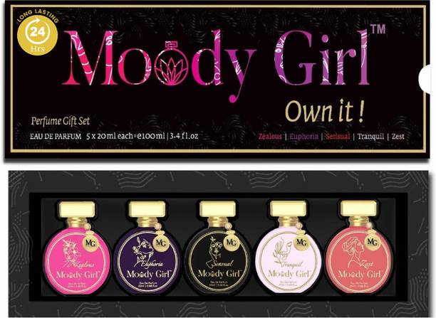Moody Girl Luxury Perfume Gift Set | Pack of 5 (20ml each) Eau de Parfum  -  100 ml