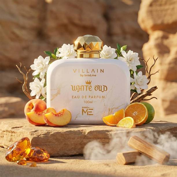 VILLAIN White Oud Perfume | Peach, Citrus & Musk Notes | Long Lasting EDP Eau de Parfum  -  100 ml